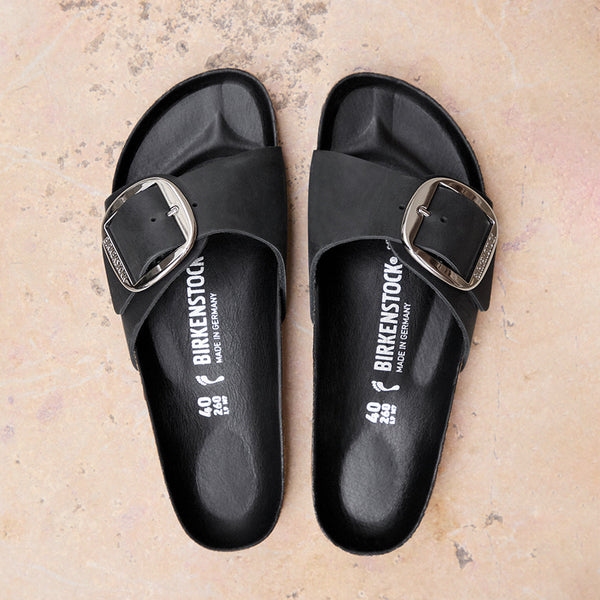 MADRID BIG BUCKLE - BLACK - LEATHER