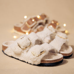 ARIZONA BIG BUCKLE - EGGSHELL - SHEARLING